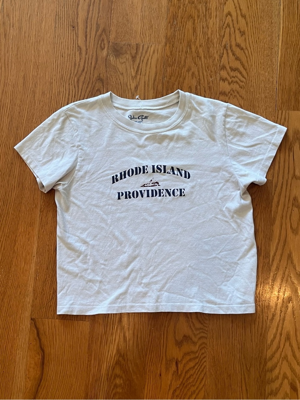 John Galt Pac-sun Rhode Island Providence White Graphic Tee
